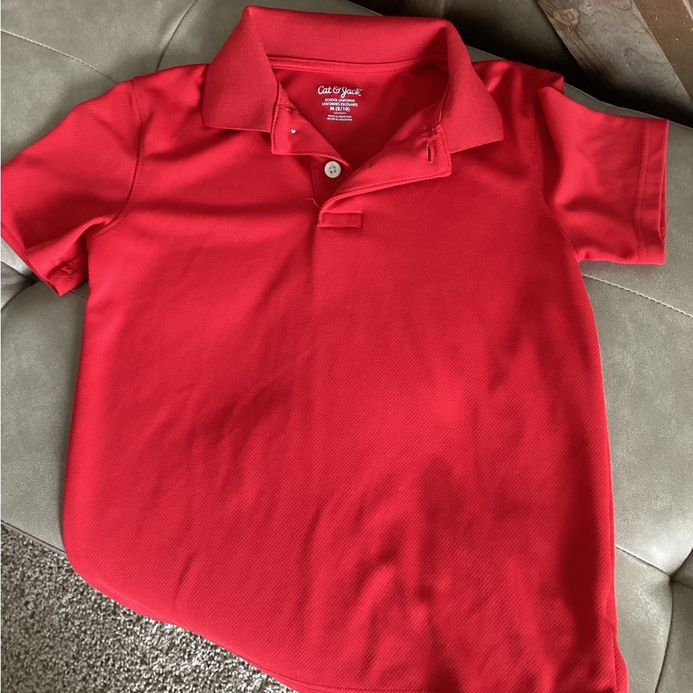Boys Red Cat & Jack DriFit Polo Shirt